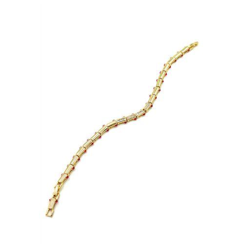 Taşlı VİP Bileklik - Altın