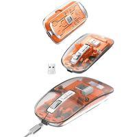 Sessiz Tıklama Çift Modlu Bluetooth Ve Alıcı Şeffaf Mouse Fare