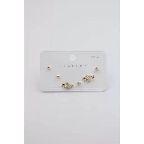 Çoklu Set Küpe - Altın