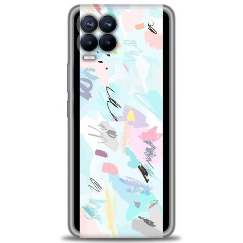 Realme 8 Pro Kılıf HD Baskılı Kılıf - Blue and Purple + Tam Ekran Koruyucu