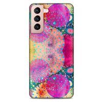Lopard Samsung Galaxy S21 Uyumlu Kılıf Pastel Renkler (47) Crystal Flex Kılıf