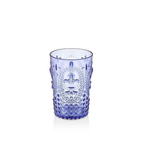 Akrilik Mavi Tekli Kısa Bardak & Su Meşrubat Kahve Yanı Bardağı 400 ml ( Cam Değildir )
