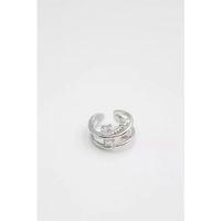 Taşlı Kıkırdak Küpe - Gümüş