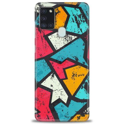 Samsung Galaxy A21S Kılıf HD Baskılı Kılıf - Grafiti + Tam Ekran Koruyucu