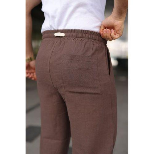 Erkek İthal Yıkamalı Keten Pantolon
