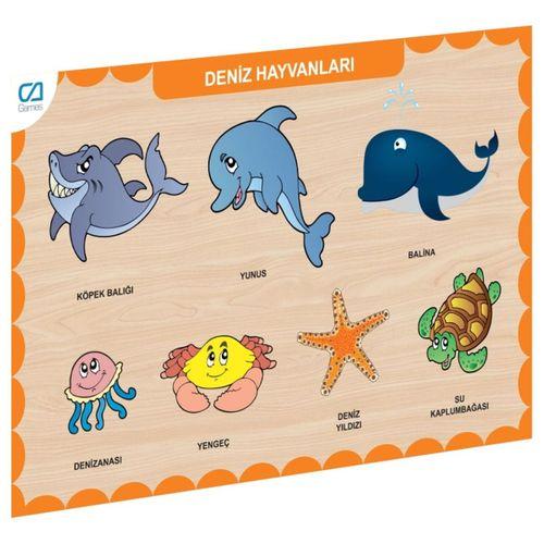 Eğitici Oyuncak CAAHS-3212 CA GAMES AHŞAP DENİZ HAYVANLARI BUL-TAK