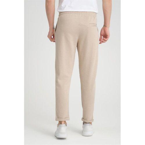 Premium Oxford Örme Regular Fit Duble Paça Erkek Pantolon- Bej