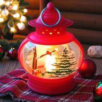 VIP KALİTE OVAL KIRMIZI SİNCAP YILBAŞI FENERİ GÜN IŞIĞI LED IŞIKLI FENER YILBAŞI HEDİYELERİ 14X8X4CM