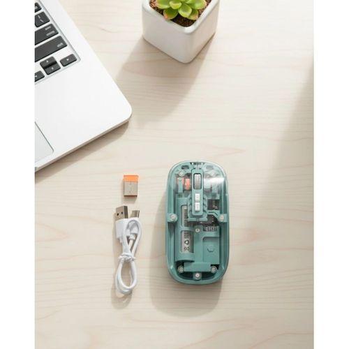 Bluetooth Ve 2.4g Usb Destekli Pilli Kablosuz Şeffaf Mouse