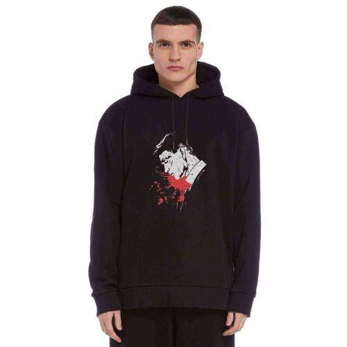 Peaky Blinders Tommy Shelby Splatter Baskılı Siyah Erkek Kapşonlu Sweatshirt