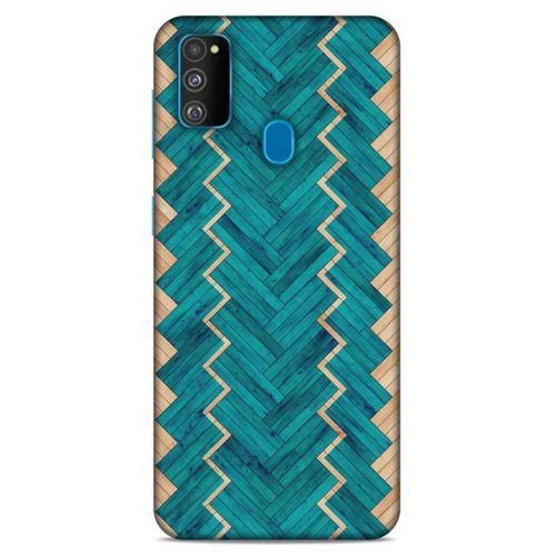 Lopard Samsung Galaxy M30s Uyumlu Kılıf Wood'X (36) Glitter Kılıf Desenli