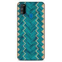 Lopard Samsung Galaxy M30s Uyumlu Kılıf Wood'X (36) Glitter Kılıf Desenli