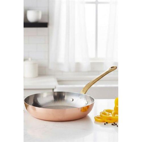 Turna Bakır Şahika Tava 5 No 22 Cm Sadece Taban El Dövme Kırmızı Turna7568-1