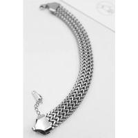 Hasır Zincir Bileklik - Gümüş