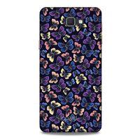 Samsung Galaxy J7 Prime Kılıf Kelebek Etkisi (20) Koruyucu Kılıf Fuşya Mavi