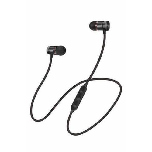 Sports Mıknatıslı Siyah Bluetooth Kulaklık Kablolu Uzun Pil Ömrü