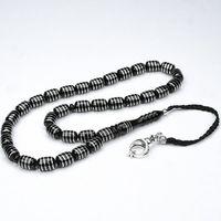 Oltu Taşı ve Kapsül Kesim Burgu Sarma İşlemeli Tespih