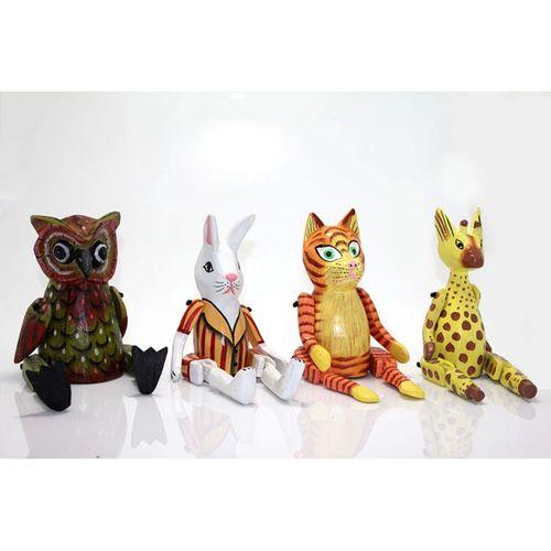 Ahşap Salanan Hayvan Figürü