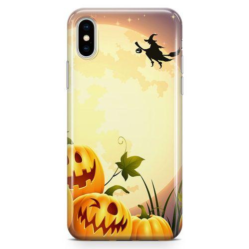 Apple iPhone X Kılıf Cadı Balkabakları Arka Kapak Koruma Desenli Full Koruyucu