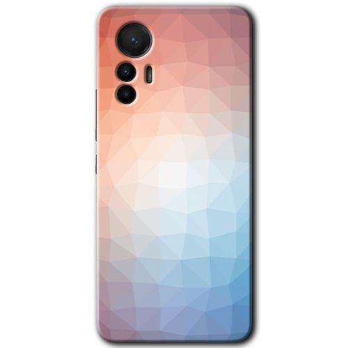 Potkal Hediye Fabrikası Xiaomi Mi 12 Lite HD Baskılı Kılıf + 9D Tam Ekran Koruyucu - Polygon Graident 3