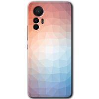 Potkal Hediye Fabrikası Xiaomi Mi 12 Lite HD Baskılı Kılıf + 9D Tam Ekran Koruyucu - Polygon Graident 3