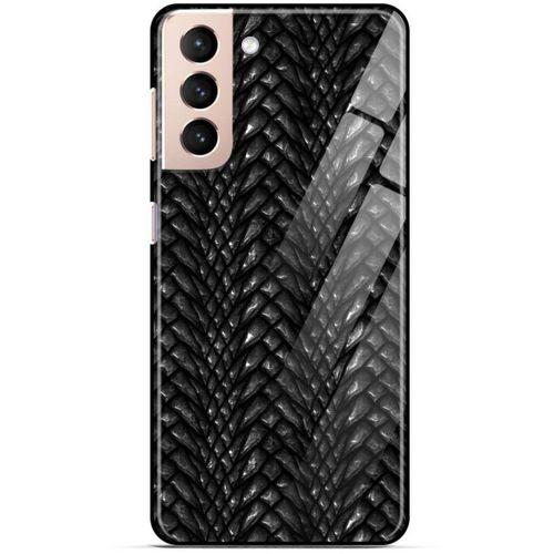 Samsung Galaxy S21 Plus Kılıf Dragons (2) Kabı Ejderha Deri Siyah