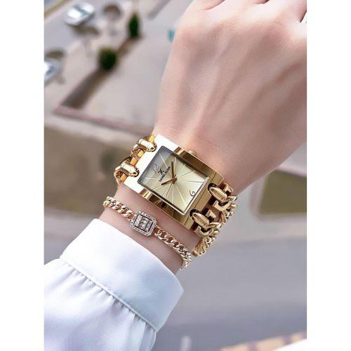 Daniel Klein Spor Zincir Kordon Köşeli Seri 2 Yıl Garantili Kadın Kol Saati+Bileklik BDK.10036.2