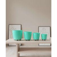 4’lü 3d Ayaklı Yeşil Saksı Seti Dekoratif Modern Tasarım