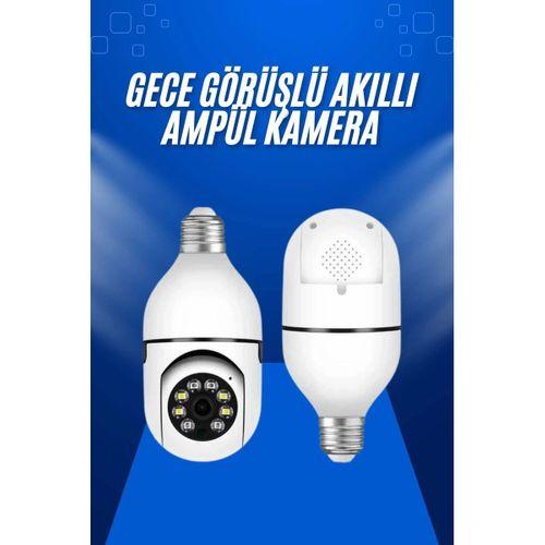 Ev Kamerası Wifi Kamerası Gece Görüşlü Akıllı Ampül Kamera