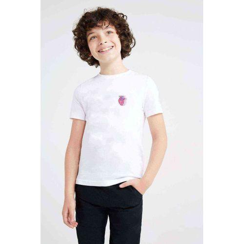 HEART Baskılı Unisex Çocuk Beyaz t-shirt