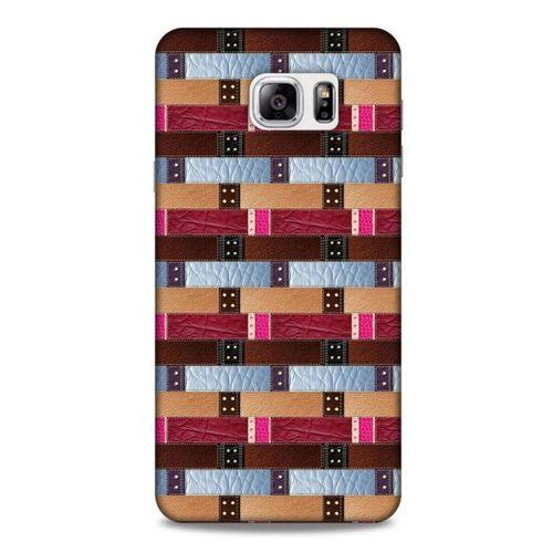 Samsung Galaxy Note 5 Kılıf Patchwork (45) Liquid Air Kılıf Bordo Gri