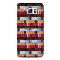 Samsung Galaxy Note 5 Kılıf Patchwork (45) Liquid Air Kılıf Bordo Gri