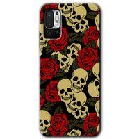 Poco M3 Pro Kılıf HD Desen Baskılı Arka Kapak - Kurukafa Aşk + Kırılmaz Cam