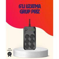 Usb Type-c Destekli Termal Korumalı 6’lı Uzatma Priz 10a 2m