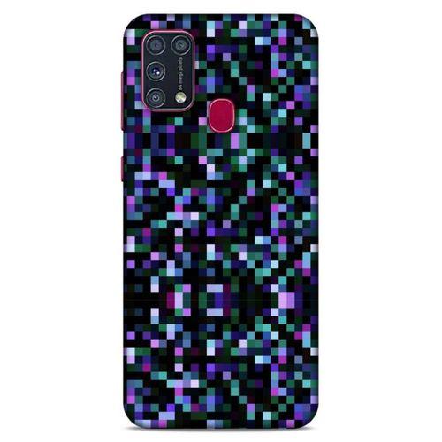 Lopard Samsung Galaxy M31 Uyumlu Kılıf PiXel (24) Darbe Emici Kılıf Rainbow