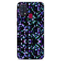 Lopard Samsung Galaxy M31 Uyumlu Kılıf PiXel (24) Darbe Emici Kılıf Rainbow