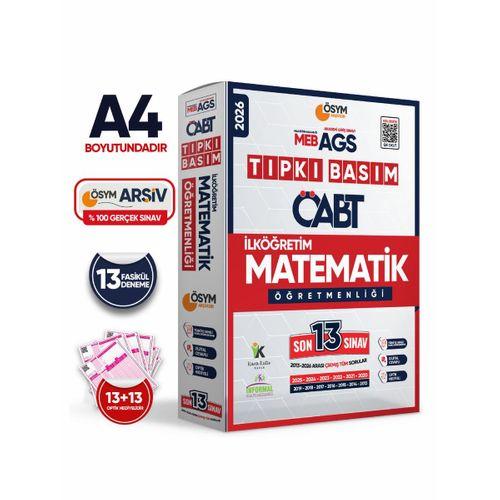2026 MEB-AGS ÖABT İlköğretim Matematik Öğretmenliği ÖSYM Tıpkı Basım 13lü Deneme Paketi Türkiye G