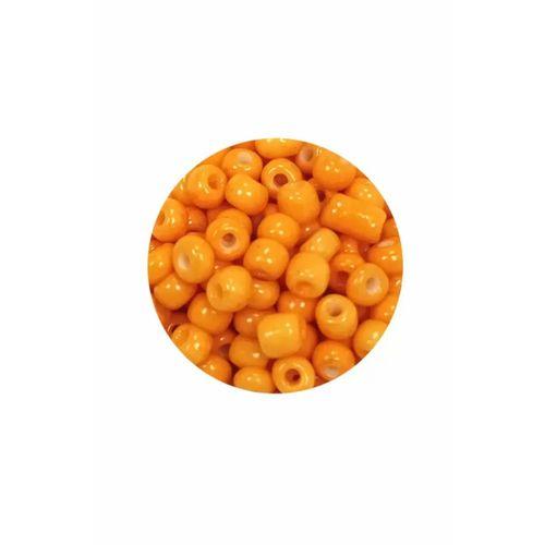 Dökme Cam Kum Boncuk Büyük Boy (6/0) 4 mm - 60 Gram - Açık Turuncu - BNC131