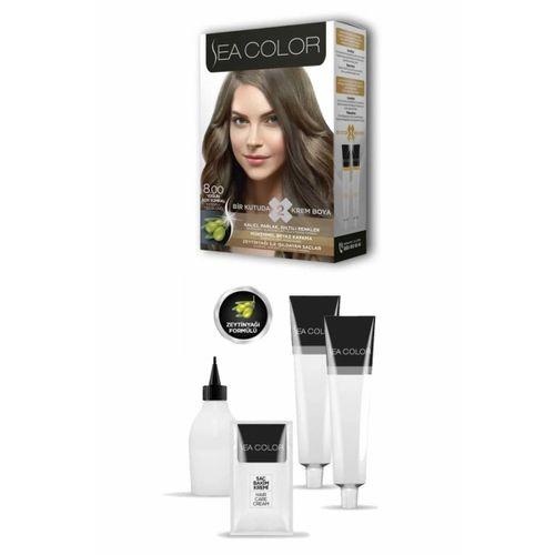 2 Tüp Krem Saç Boyası Seti Yoğun Açık Kumral No:8.00