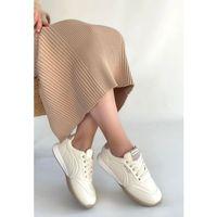 Tawen Bej Cilt Bağcıklı Spor Ayakkabı