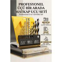 Matkap Ucu Seti- Beton Metal Ahşap Matkap Ucu Drill Bits Set 16 lı SET 721728