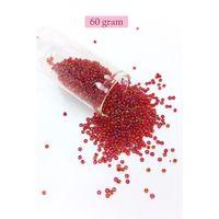 Dökme Cam Kum Boncuk (11/0) 2 mm - 60 Gram - Morlu Kırmızı - BNC063
