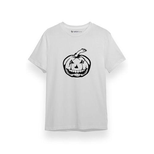 Smiling Pumpkin Icon Beyaz Kısa kol Erkek Tshirt