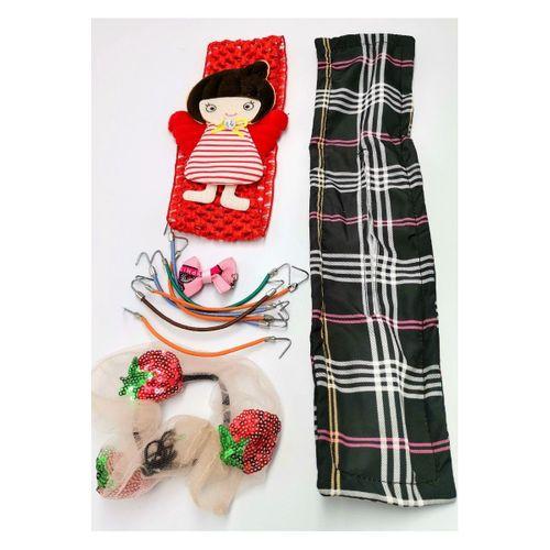 Renkli Desenli Taç Toka Bandana Set