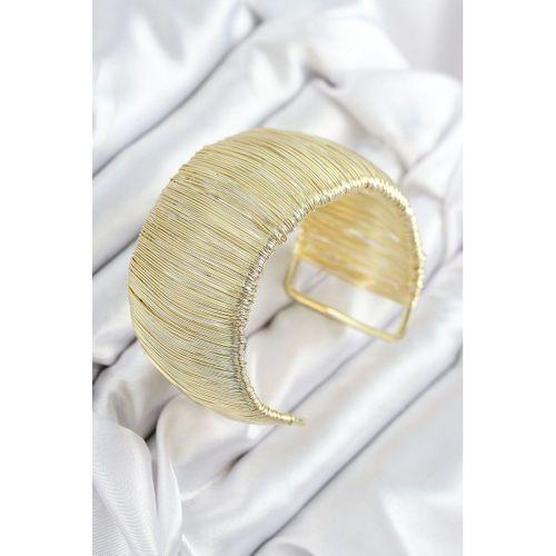 Pirinç Tel Sarma Model Gold Renk Kadın Bileklilk