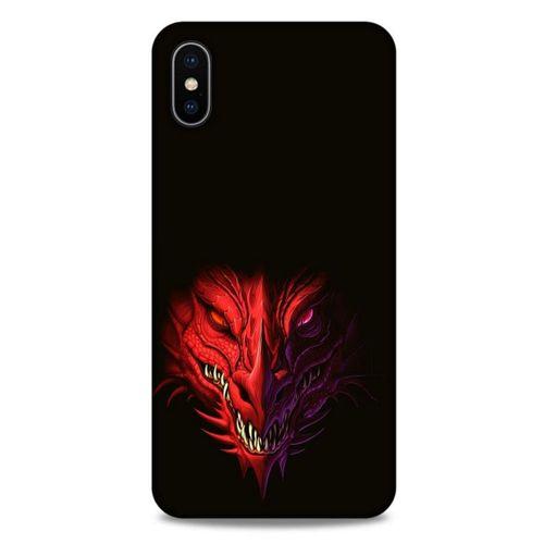 Apple iPhone XS Max Kılıf Dragons (16) Kalın Kılıf Kırmızı King Ejderha