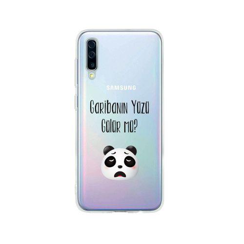 Samsung A50 Garibanın Yüzü Gülür mü Desenli Premium Şeffaf Silikon Kılıf