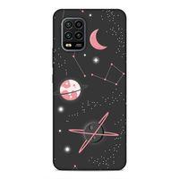 Xiaomi Mi 10 Lite Kılıf Pembe Saturn Arka Kapak Silikon Koruma Full Koruyucu