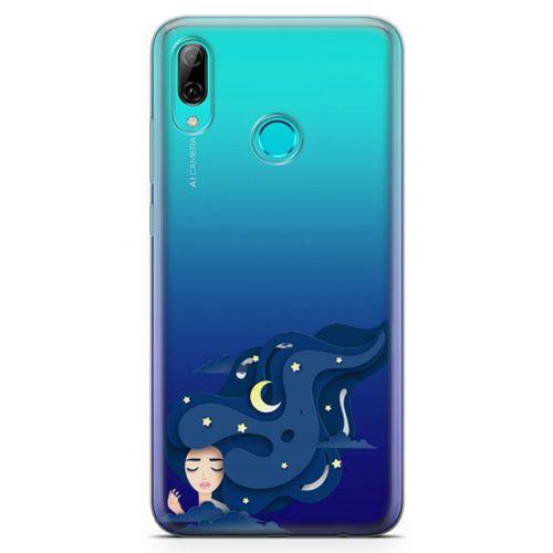 Huawei Y7 2019 Kılıf Origami Kadın Arka Kapak Koruma Desenli Full Koruyucu