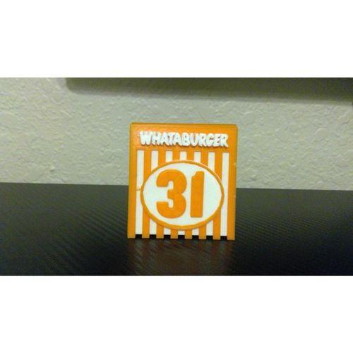 Whataburger Numara Kartı Ayrı Dosyalar 3D Baskı (Bu ürün Sadece Plastik parçadır - Almadan Önce Soru Sorabilirsiniz)